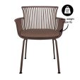 Set of 4 Kick Otis Garden Chair - Brown