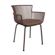 Set of 6 Kick Otis Garden Chair - Brown