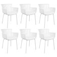 Set of 6 Kick Otis Garden Chair - White