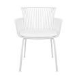 Set of 6 Kick Otis Garden Chair - White