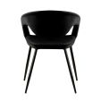 Kick Lenn Dining Chair - Velvet - Black