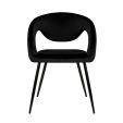Kick Lenn Dining Chair - Velvet - Black