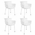 Set of 4 Kick Otis Garden Chair - White