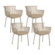 Set of 4 Kick Otis Garden Chair - Beige