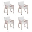 Set of 4 Kick Sia Garden Chair - Beige