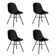 Set of 4 Kick Sol Garden Chair - Black