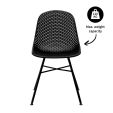 Set of 4 Kick Sol Garden Chair - Black