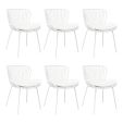 Set of 6 Kick Garden Chair Lot - White