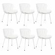 Set of 6 Kick Garden Chair Lot - White
