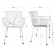 Set of 6 Kick Otis Garden Chair - White