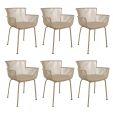 Set of 6 Kick Otis Garden Chair - Beige