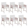 Set of 6 Kick Sia Garden Chair - Beige