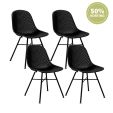 Set of 4 Kick Sol Garden Chair - Black