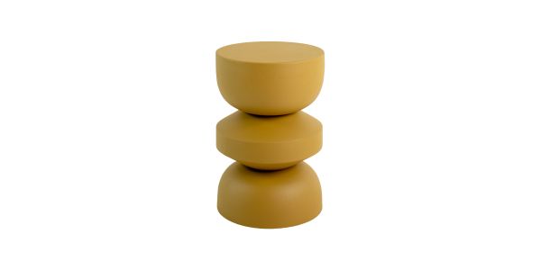 Kick side table Jon - Ochre yellow