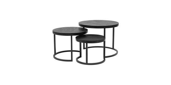 Kick coffee table set Dana - Black