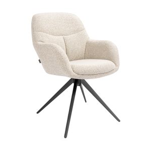 Kick swivel chair Abel - Champagne