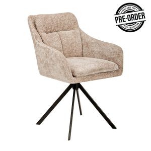 Kick swivel chair Milan - Champagne