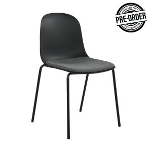 Kick dining chair Bow - Black