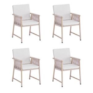 Set of 4 Kick Sia Garden Chair - Beige