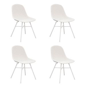 Set of 4 Kick Sol Garden Chair - White