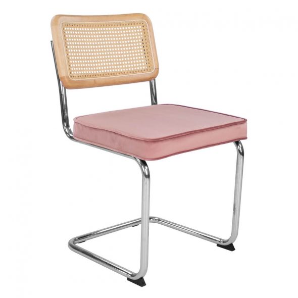 Kick tubular frame chair Kai - Pink