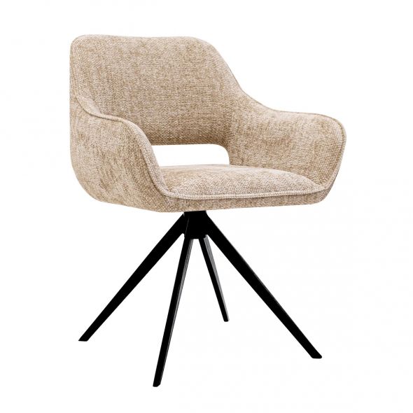 Kick swivel chair Nori - Champagne