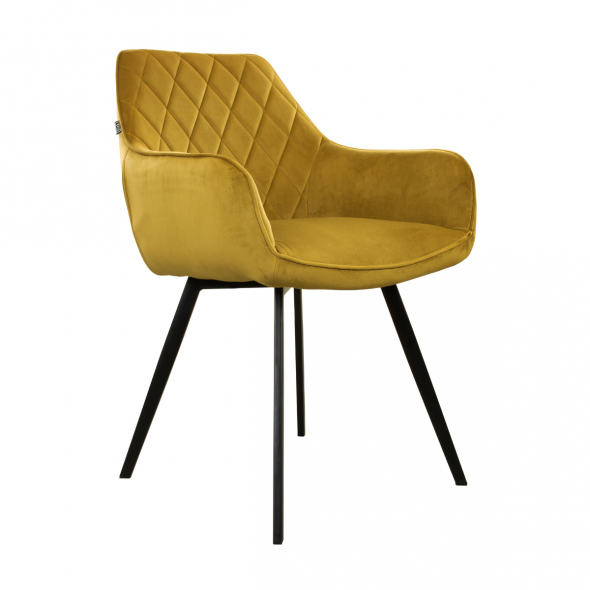 KICK KARL Velvet Dining Chair - Gold