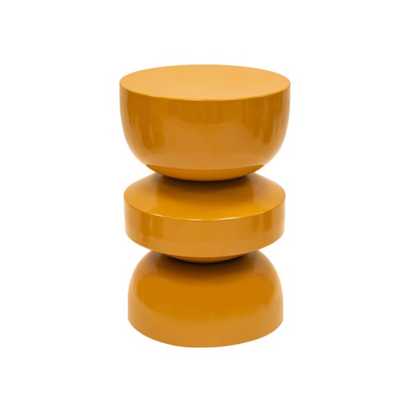 Kick side table Esra - Ochre yellow