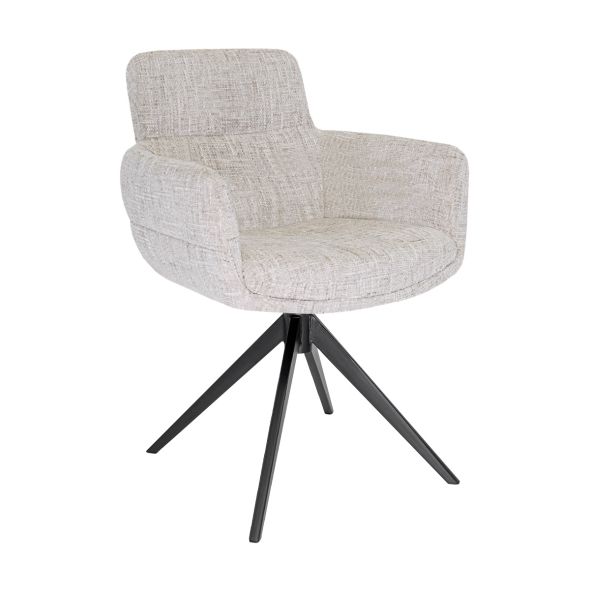 Kick swivel chair Liva - Champagne