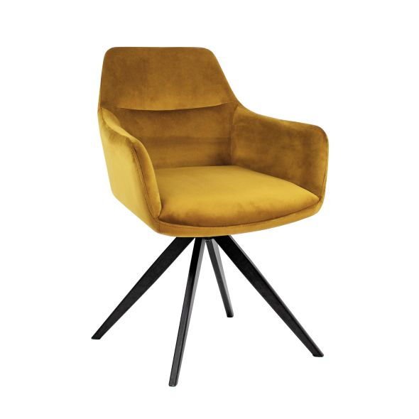 Kick swivel chair Tom - Gold