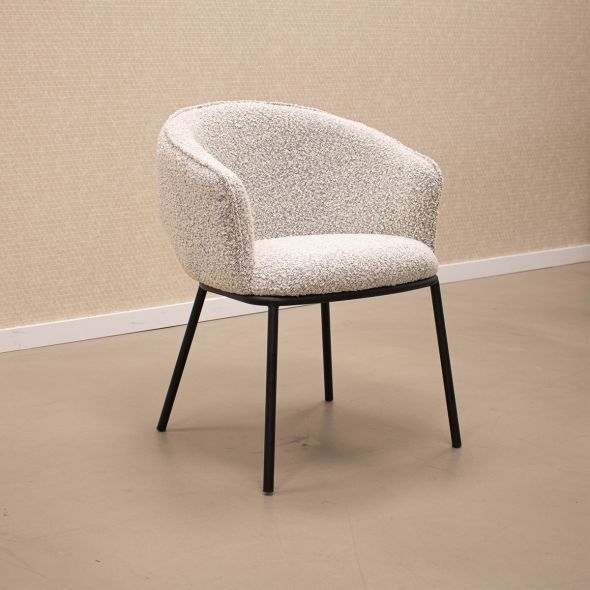 SAMPLE Kick eetkamerstoel Duke - Zwart/wit gemeleerd