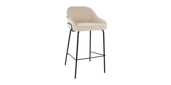 Kick Bar stool Sepp - Bouclé - Beige