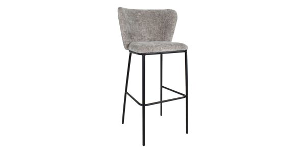 Kick bar stool Bo - Grey