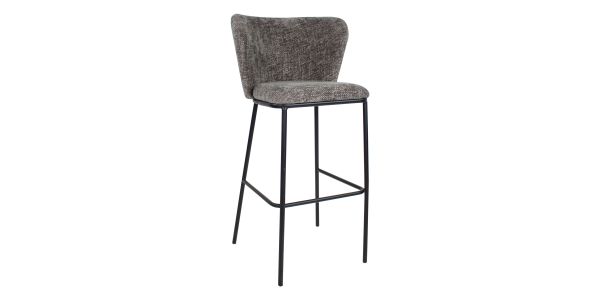 Kick bar stool Bo - Dark Grey