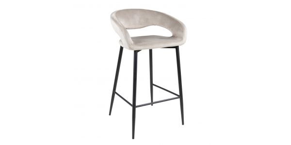 Kick bar stool Lenn - Velvet - Champagne