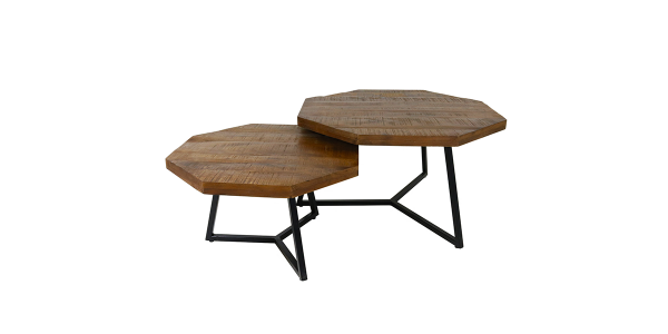 Kick salontafel set Envy - Hexagon Mango