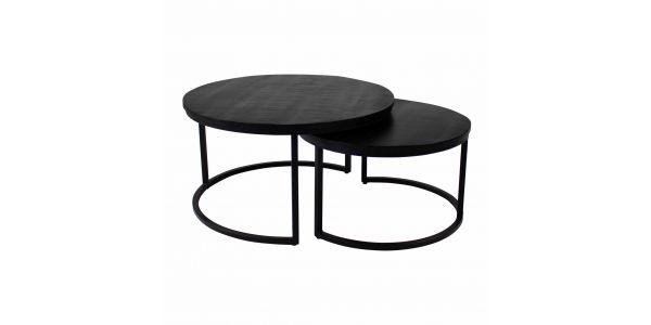 Kick coffee table set Felix - Black