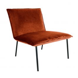 KICK LOLA Velvet Armchair - Orange