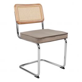 Kick tubular frame chair Kai - Taupe