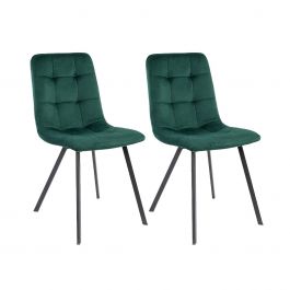 Set of 2 Kick Monz Dining Chair - Dark Green