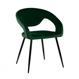 Kick Lenn Dining Chair - Velvet - Dark Green