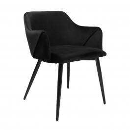 KICK MATZ Dining Chair - Velvet - Black