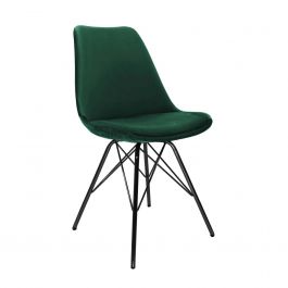 KICK Velvet Bucket Chair - Dark Green - Dark Green