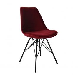 KICK Velvet Bucket Chair - Red - Red