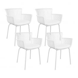 Set of 4 Kick Otis Garden Chair - White