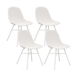 Set of 4 Kick Sol Garden Chair - White
