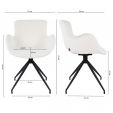 Kick swivel chair Novi - White