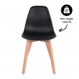 Kick dining chair Yuna - Black
