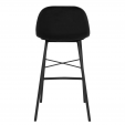 KICK JEFF Bar Stool - Velvet - Black