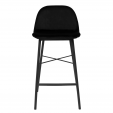 KICK JEFF Bar Stool - Velvet - Black